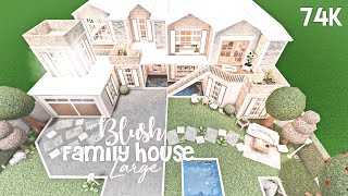 Blush Large Family House  Bloxburg Build [upl. by Maise]