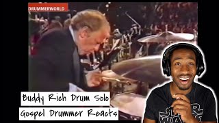 Gospel Drummer REACTS to Buddy Rich  Impossible Drum Solo [upl. by Adekam]