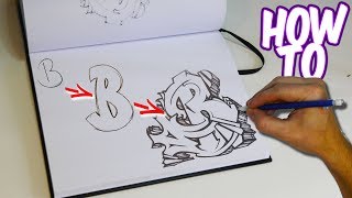 How to Practice Graffiti Tutorial Letter B [upl. by Tomasine932]