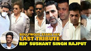 Bollywood Stars Pay LAST TRIBUTE To Sushant Singh Rajput  Ajay Devgn Akshay Kumar Shah Rukh Khan [upl. by Ahsel]