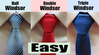 How to tie a Windsor Knot  Half Double Triple Windsor [upl. by Adriell69]