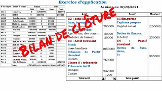 Exercice dapplication 3 le bilan de cloture [upl. by Roldan]