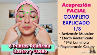 8 Puntos Acupresión 💐💗💆Rostro  Contorno de ojos Acupressure Points for face lifting [upl. by Adolfo219]