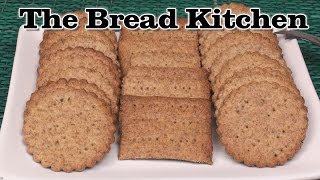 Delicious Homemade Whole Wheat Crackers in The Bread Kitchen [upl. by Woodie]