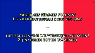 Volkslied van Frankrijk FRNL Tekst  Anthem of France Dutch [upl. by Furlong]