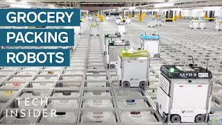 Inside A Warehouse Where Thousands Of Robots Pack Groceries [upl. by Nereids837]