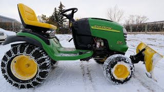 Plowing Snow with a Lawn Tractor [upl. by Sathrum207]