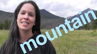 How to Say MOUNTAIN and SENTENCE  American English [upl. by Eihcra561]