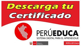 Como descargar CERTIFICADO PERUEDUCA [upl. by Andy857]