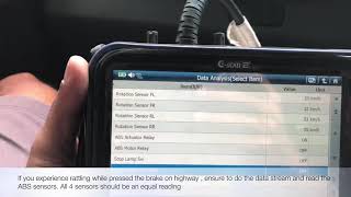 Nissan Navara D40 ABS sensor data readings [upl. by Gladdy631]