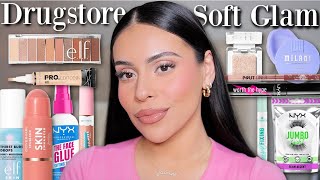 Soft Glam using only DRUGSTORE MAKEUP ✨🎀 [upl. by Rogerson]