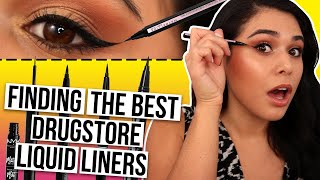 Testing amp Ranking The BEST Drugstore Liquid Eyeliners [upl. by Adnahsor]