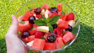 Watermelon Fruit Salad  Refreshing Summer Salad Recipe  Ready in 10 minutes [upl. by Franciska]