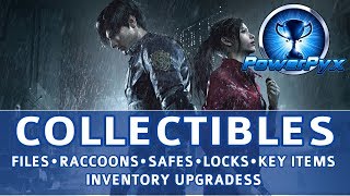 Resident Evil 2 Remake All Collectible Locations Files Mr Raccoons Safes Inventory Key Items [upl. by Kcirret]