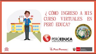 ¿CÓMO INGRESO A MIS CURSOS VIRTUALES EN PERUEDUCA [upl. by Aimee]