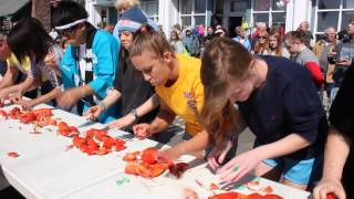 Fishermens Festival 2013 Lobster eating competition [upl. by Tuinenga363]