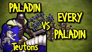 PALADIN Teutons vs EVERY PALADIN  AoE II Definitive Edition [upl. by Siubhan]