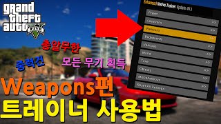 GTA5 트레이너 사용법  Weapons 편 [upl. by Hgielhsa]