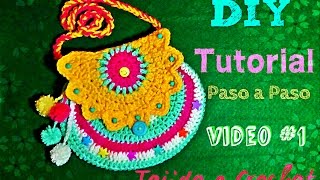 BOLSA TEJIDA A CROCHET PASO A PASO PARA NIÑAS [upl. by Mancino]