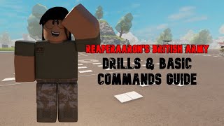 HOW TO DO THE DRILLS AND BASIC COMMANDS SANDHURST MILITARY ACADEMY ROBLOX [upl. by Wenn]