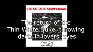 Station to Station  David Bowie  Lyrics [upl. by Htaek]