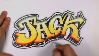 How to Draw Graffiti Letters  Jack in Graffiti Lettering  MAT [upl. by Tlihcox]