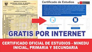 RM 432  Trámite de CERTIFICADO DE ESTUDIOS OFICIAL por internet GRATIS inicial primaria y secunda [upl. by Riker]