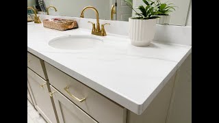 DIY Faux Marble Countertop  Vein Tutorial [upl. by Socha773]