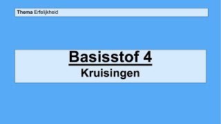 VMBO 3  Erfelijkheid  Basisstof 4 Kruisingen [upl. by Ihcas695]