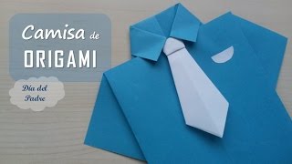 Camisa y corbata origami Shirt and tie origami Día del Padre  Fathers Day [upl. by Terryl845]