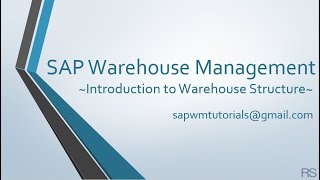 SAP WM Introduction to Warehouse Structuremp4 [upl. by Enitsenre]