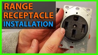 How To Install a Range Receptacle or Outlet  Flush Mount 50 Amp 4 Wire [upl. by Alverson599]