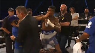 Rapper Blueface punches fan after BKFC debut win [upl. by Junius]