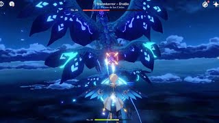 GENSHIN IMPACT STORMTERROR DVALIN FLYING BOSS FIGHT [upl. by Noned]