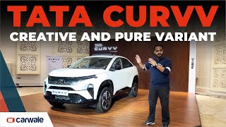 Tata Curvv Creative Plus S amp Pure Plus S Variant Details  Rs 1169 Lakh  Many Features [upl. by Ahsilem]