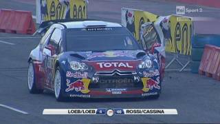 Sebastian Loeb Vs Valentino Rossi  Monza Rally Show 2011 [upl. by Nev378]