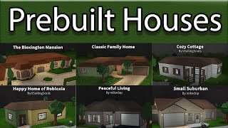 Reviewing All Prebuilt Houses  Roblox  BloxBurg [upl. by Eetnuahs]