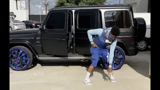 Blue Face Crip Walking Skill Got Way Better After Making Millions Does G Wagon C Walk [upl. by Kyd878]