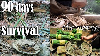 90 Day Survival Challenge  Bushcraft Skills Survival Alone In The Rainforest [upl. by Scarito]