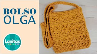 BOLSA TEJIDA A CROCHET PUNTO ESTRELLA  PASO A PASO  LANITAS Y COLORES [upl. by Meta105]