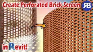 Revit Snippet Create Perforated Brick Walls amp Screens [upl. by Avaria]