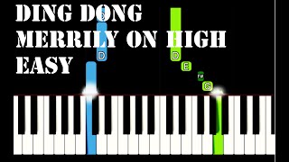 Ding Dong Merrily on High easy piano version [upl. by Albertina]