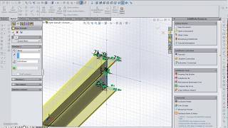 SolidWorks Tutorial I Beam [upl. by Ariaes]