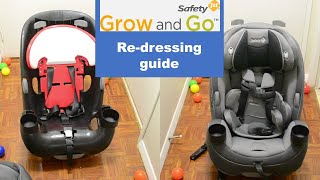 2020 Version  Safety 1st Grow and Go 3In1 Car Seat  Cover redressing guide  Step by step [upl. by Jennine]