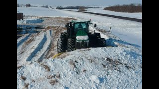 John Deere 4WD Snow Plowing [upl. by Omrelliug]