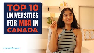 Top 10 universities for MBA in Canada  Study in Canada  iSchoolConnect [upl. by Jeremiah396]