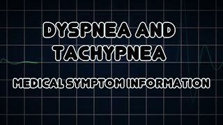 Dyspnea and Tachypnea Medical Symptom [upl. by Nioe]