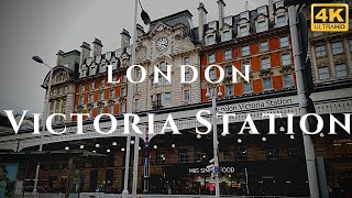 London Victoria Station Walk Through England 4K [upl. by Adlai]