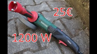 Parkside Winkelschleifer PWS 125 G6 im Test mit Drehzahlregelung [upl. by Lipps]