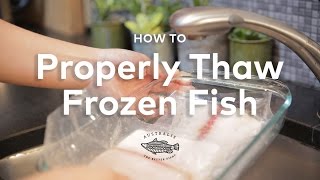 How to Properly Quick Thaw Frozen Fish [upl. by Cornie]